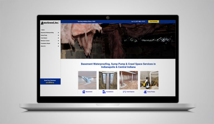 Americrawl website preview