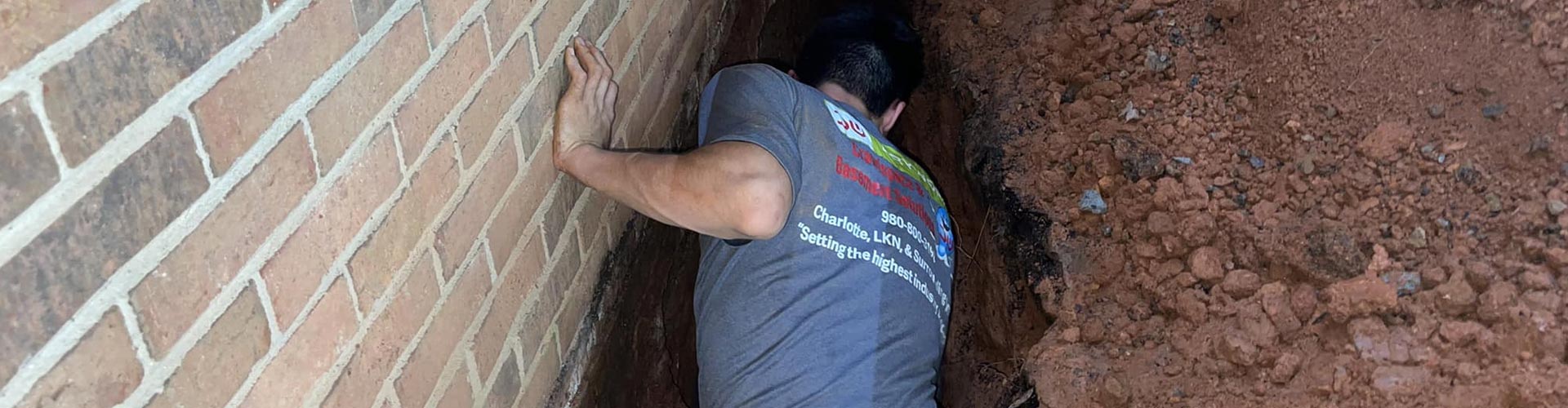 Exterior basement service by Dryworx waterproofing professional member