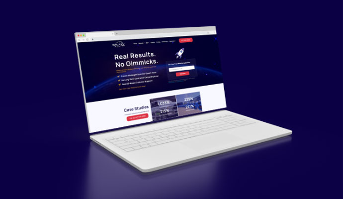 Galaxy SEO website view in laptop