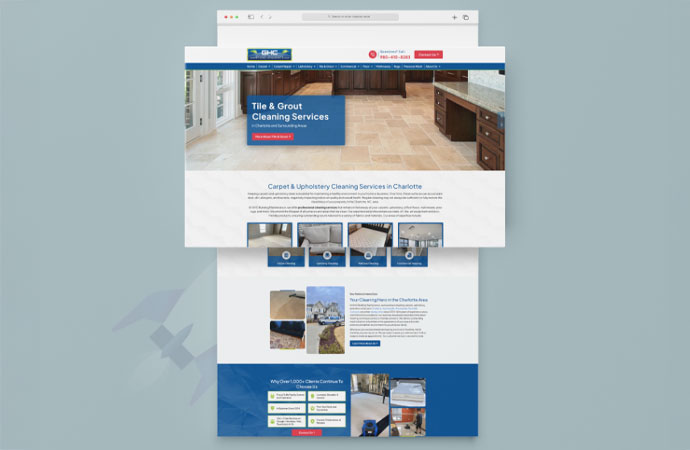 GHC Cleaning homepage mockup