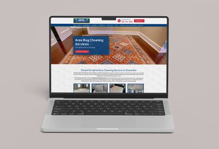 Mockup of GHC Cleaning website homepage