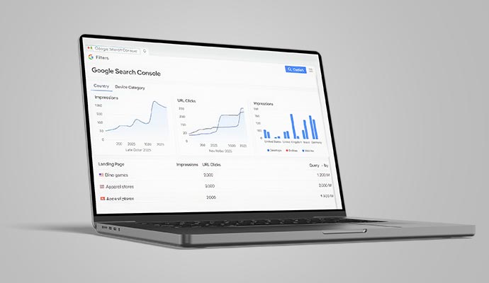 Google search console view