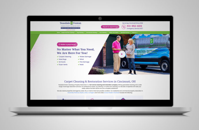 Teasdale Fenton Cleaning & Property Restoration website preview