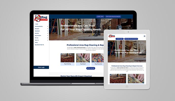 Webpage view with content