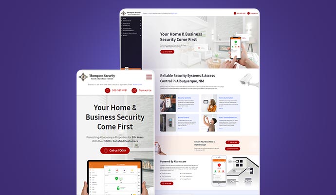 Website displayed in both desktop and mobile device
