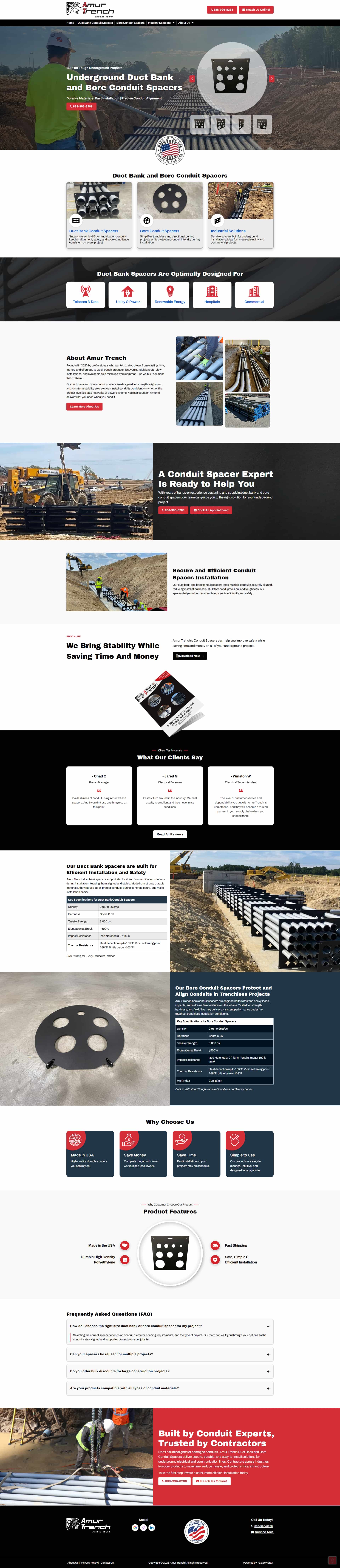 Amur Trench home page screenshot