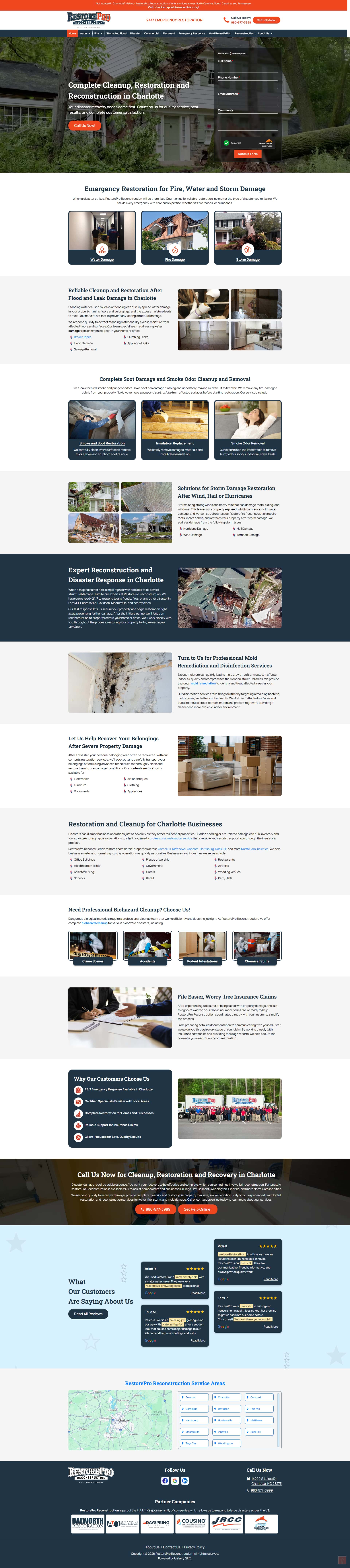 RestorePro Reconstruction full site screenshot