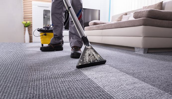 Rug cleaning service with equipment