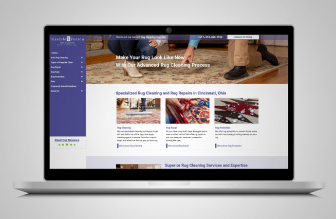 Teasdale Rug Cleaning website preview