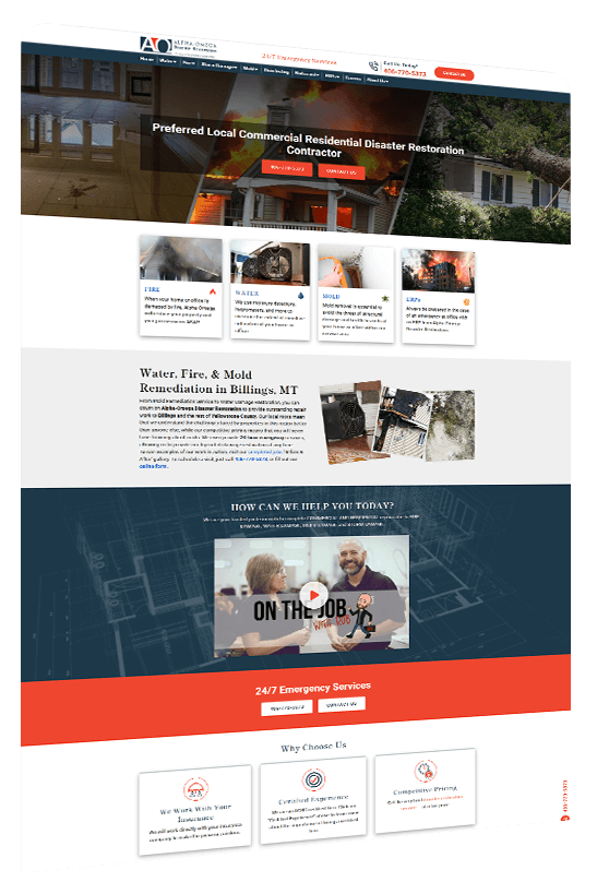 Alpha Omega Disaster Restoration website preview